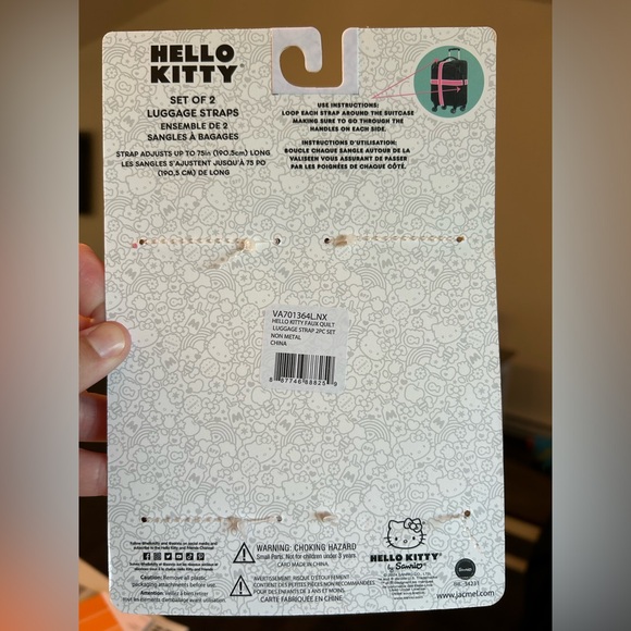 Hello Kitty set of 2 luggage straps. NWT - Picture 2 of 2